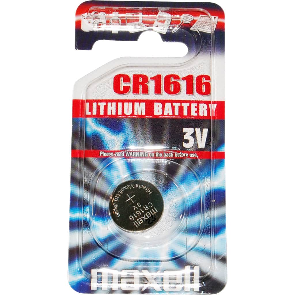 Billede af Maxell CR1616 Lithium 3v Batteri hos Dania Bikes